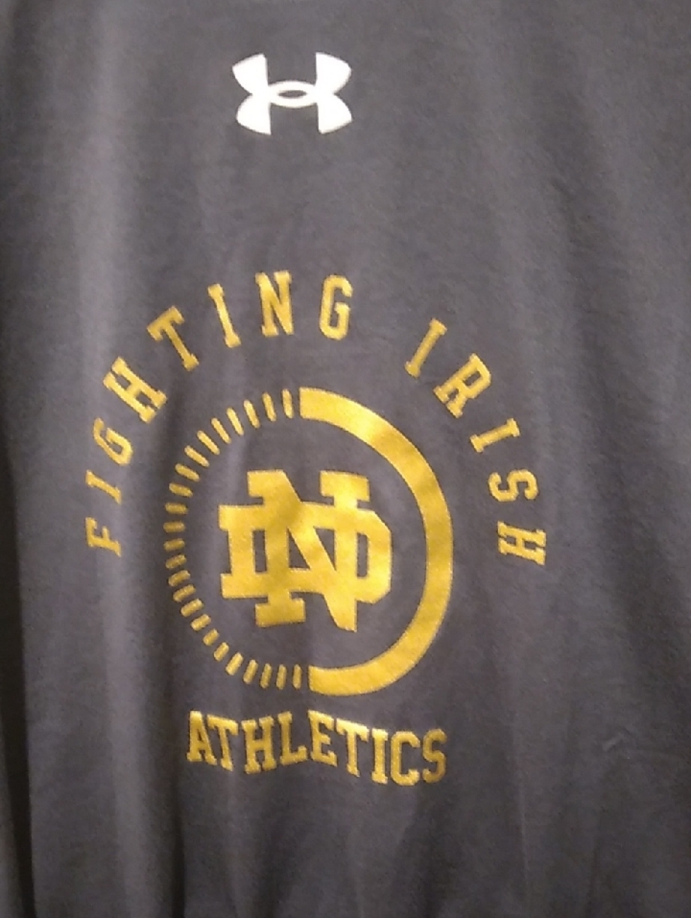 Men's Under Armour Fighting Irish Notre Dame Athletics Shirt Size L - Picture 3 of 6